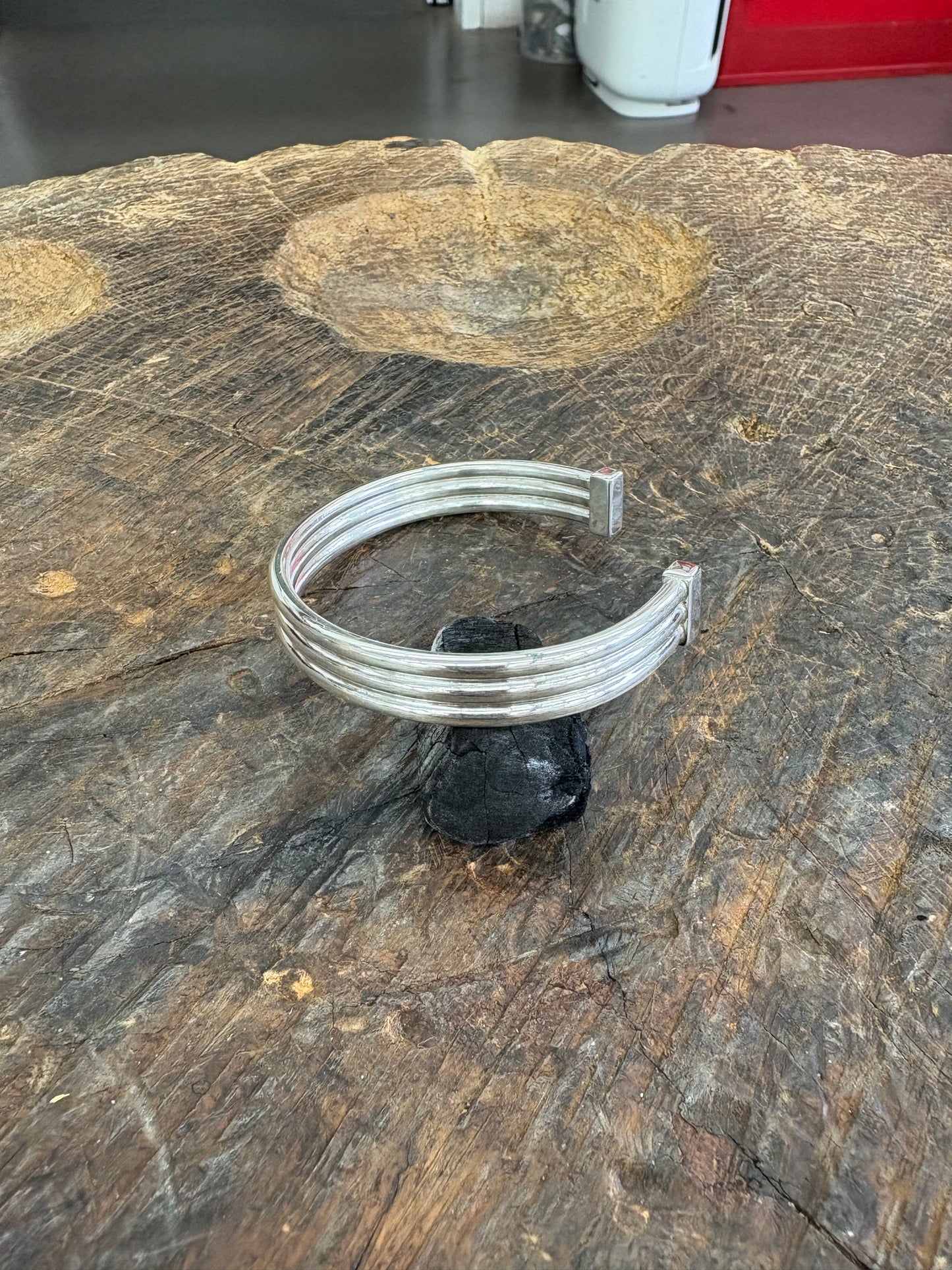 666 Solid Silver Cuff