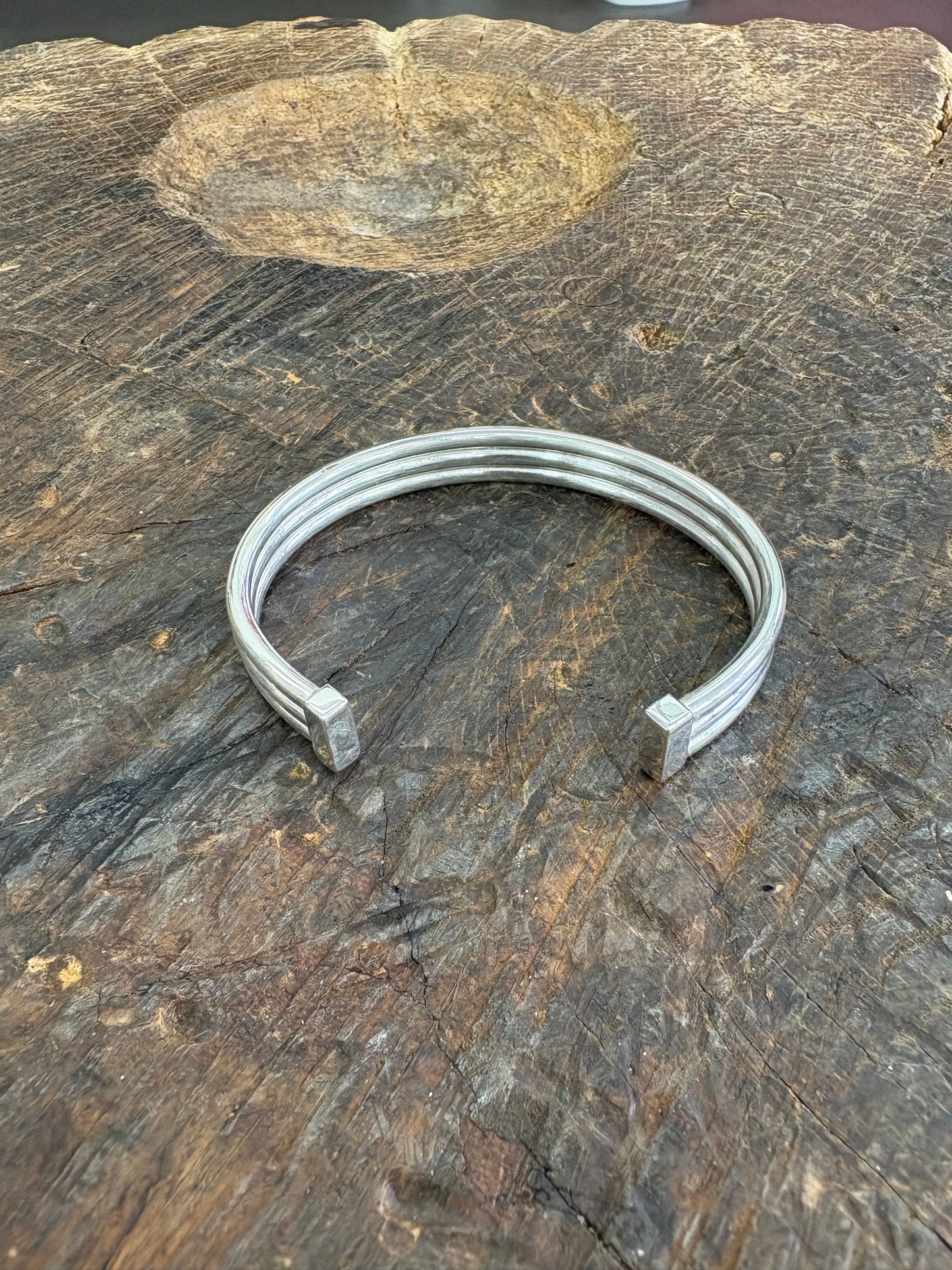 666 Solid Silver Cuff